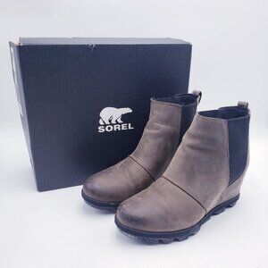 Sorel Joan of Arctic Wedge II‎ Chelsea Ankle Boot Quarry Women's Size 9.5